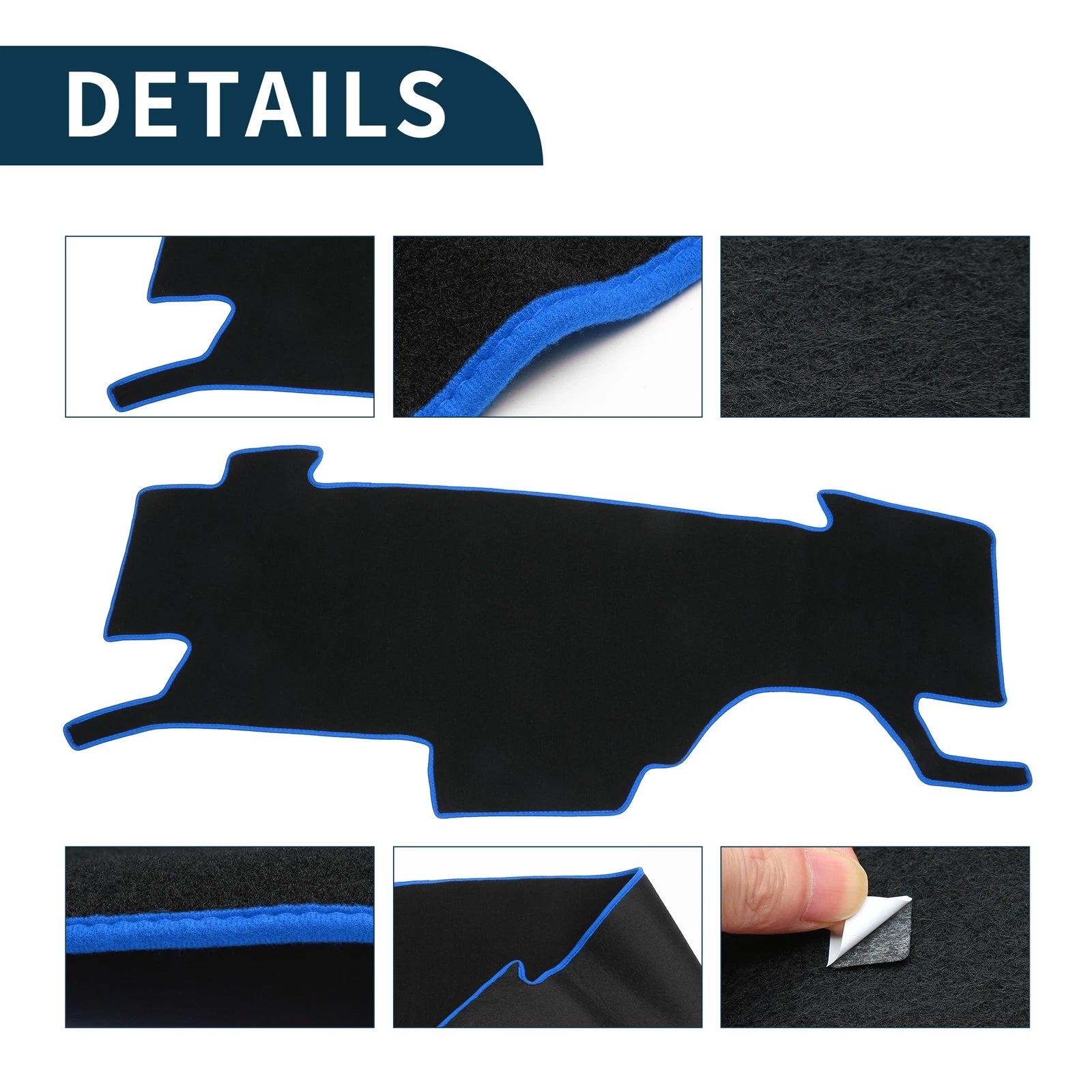 Dashboard Dash Cover Mat for Nissan Note e-Power E13 (2020–2024) Black Blue Set