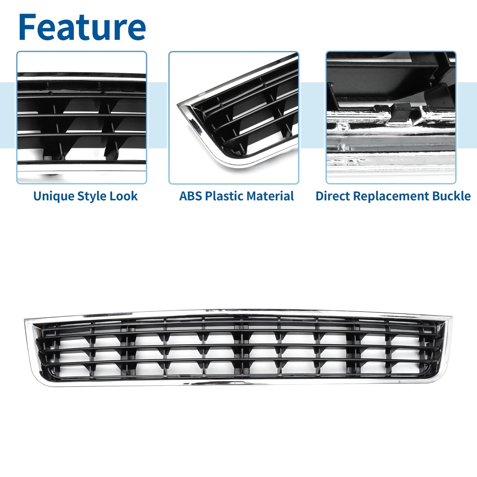 Front Lower Bumper Grille for Audi A4 B6 (2003–2005) No.8E080764701 Black