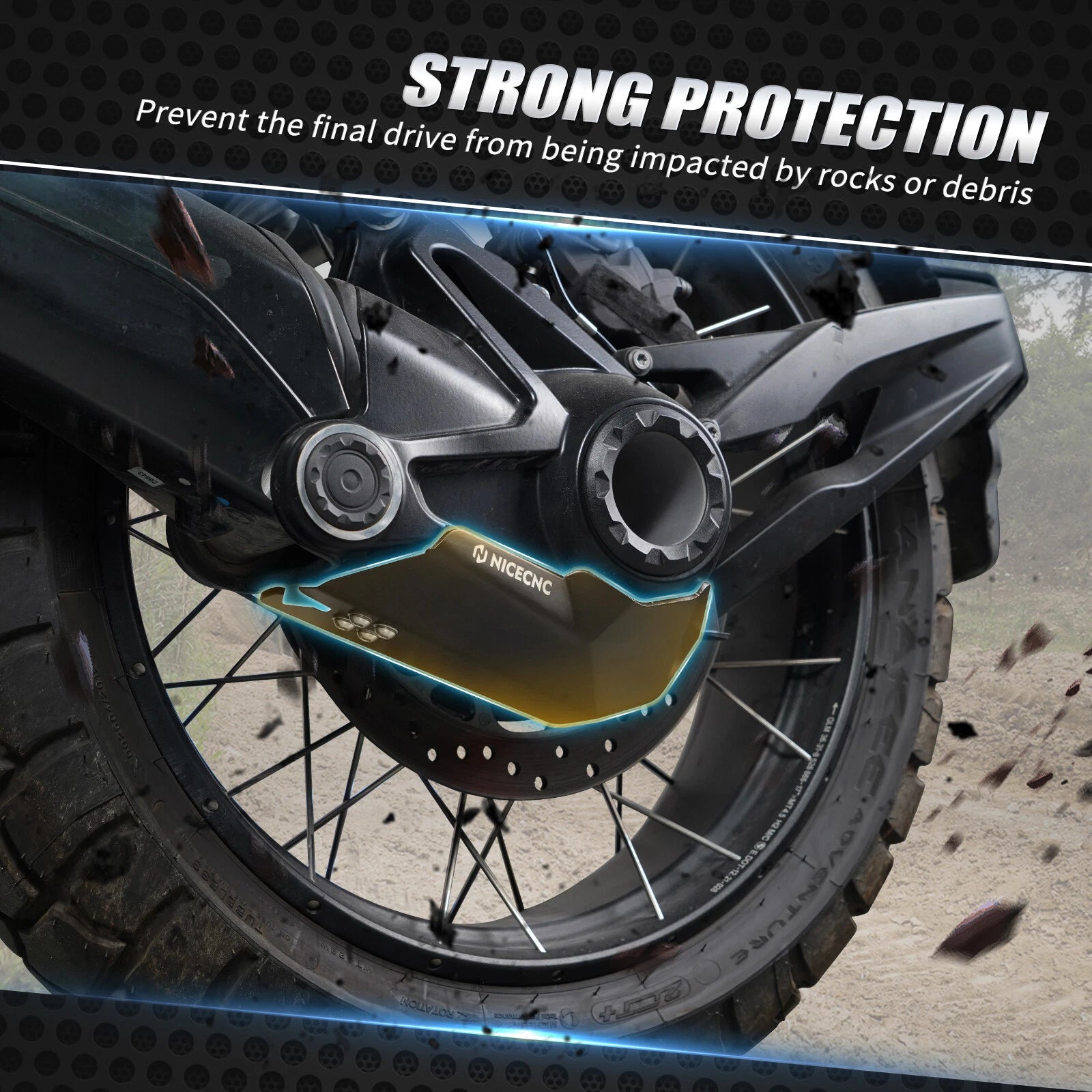 CNC Final Drive Guard Protector Bracket for BMW R1250GS (2019–2023)