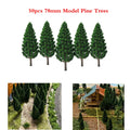 50pcs 3.07" Pine Trees for Train Railway Landscape Scenery