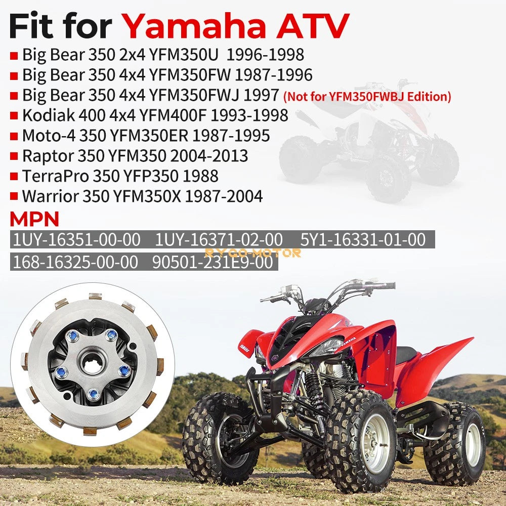 Heavy Duty Clutch Kit with Springs for Yamaha Raptor 350 YFM350 YFM350R (2004–2011)