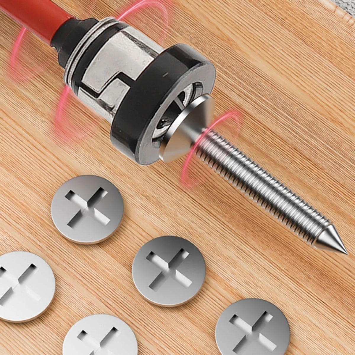 Set of 5 Magnetic Drill Bits for Plasterboard Positioning