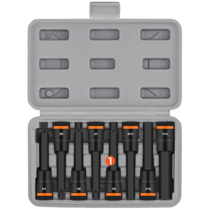 1/2 Inch Socket Set for For IMPACT Tools Long and Short Sleeve Hex Bits