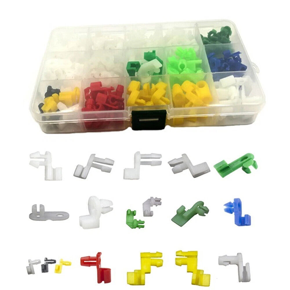 160Pcs Mixed Plastic Door Lock Rod Clips for Universal Applications
