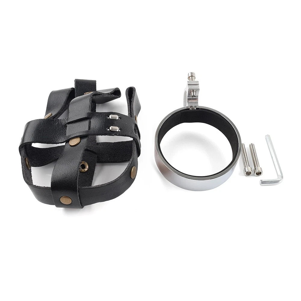 Chrome Drink Basket Cup Holder for Universal Motorcycle (Chopper)