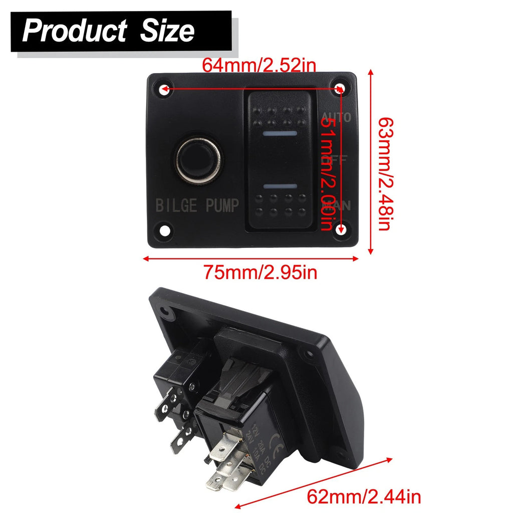 3 Way Bilge Pumps Control Panel for Convenient Water Management