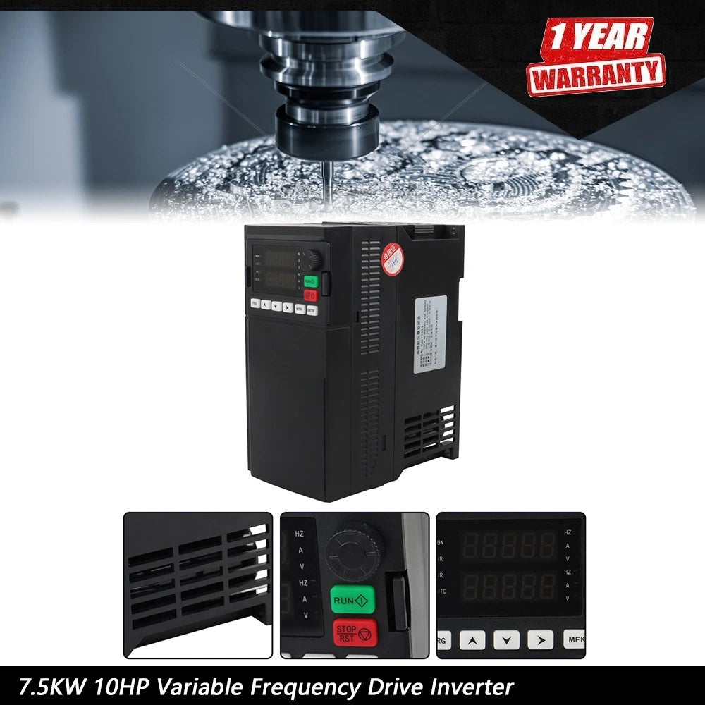 7.5KW 10HP Variable Frequency Drive Inverter CNC VFD VSD 220V 1-3 Phase