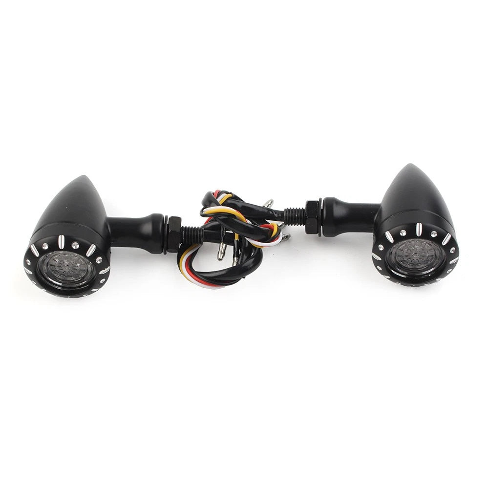LED Red/Amber Brake Blinker Turn Signal Tail Light for Harley