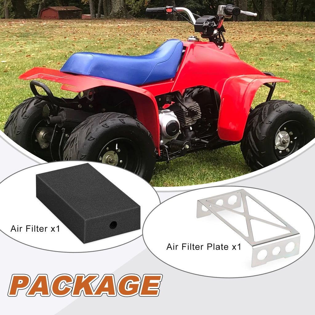 Air Filter Cleaner Element with Mount Plate for Honda FourTrax 70 (1986–1987), CT70 (1991–1994)