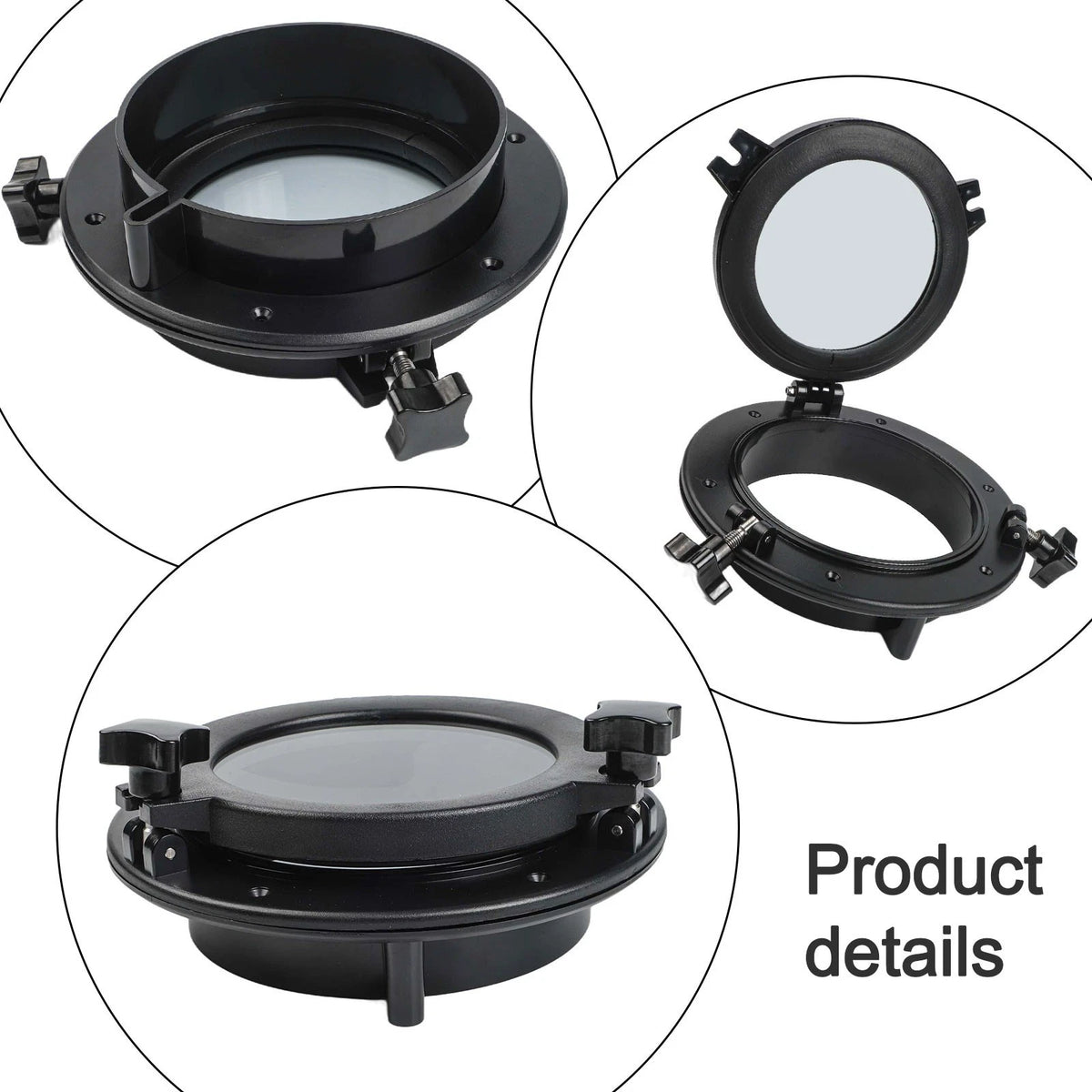 216265mm Round Portlight Porthole for Marine and RV (UV Resistant ABS Frame)