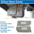 Sun Visor Covers Replacement for Chevy Tahoe 1995–1999 Left and Right Gray