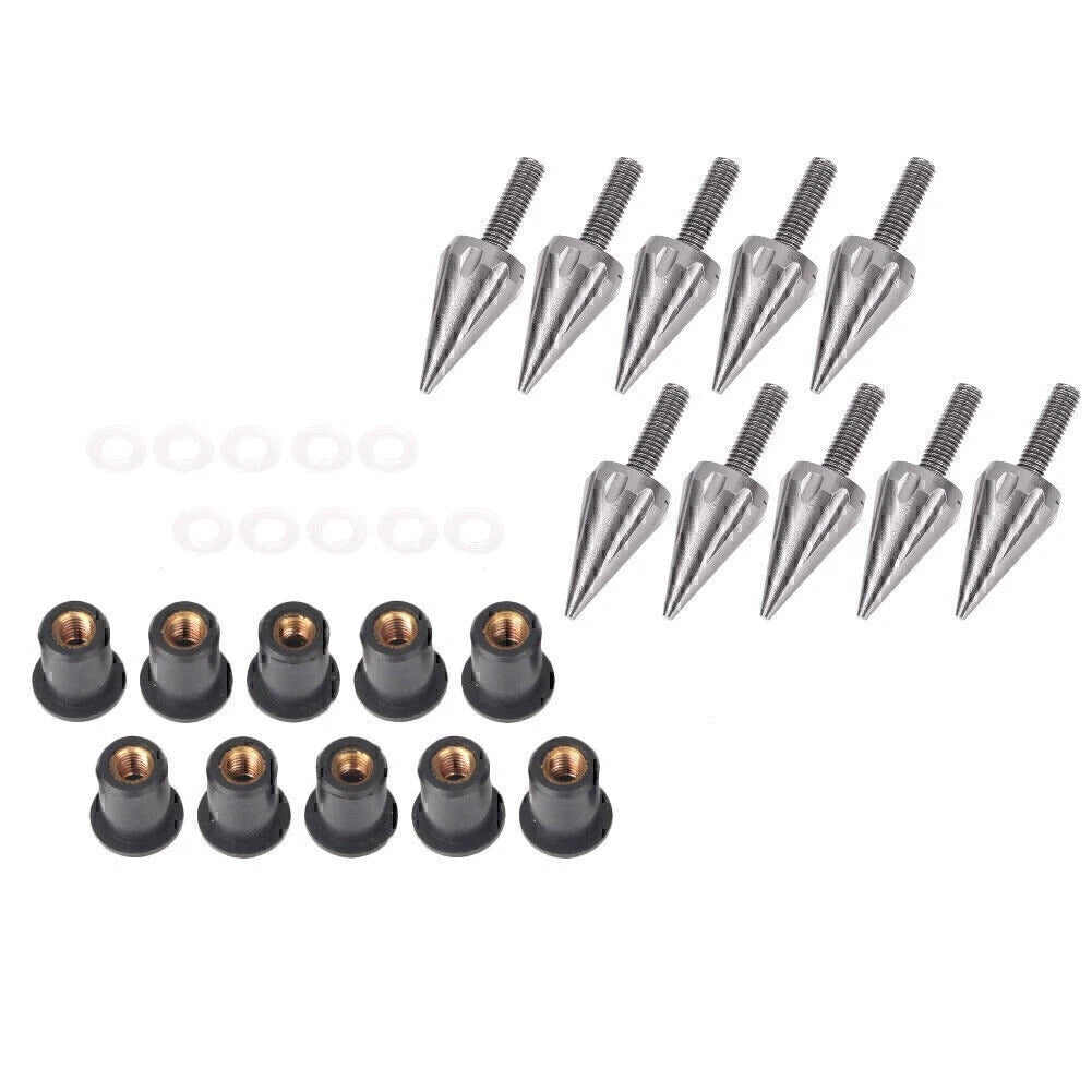 Grey Spike Windshield Bolt Screw For Honda Yamaha Suzuki BMW Ducati Universal