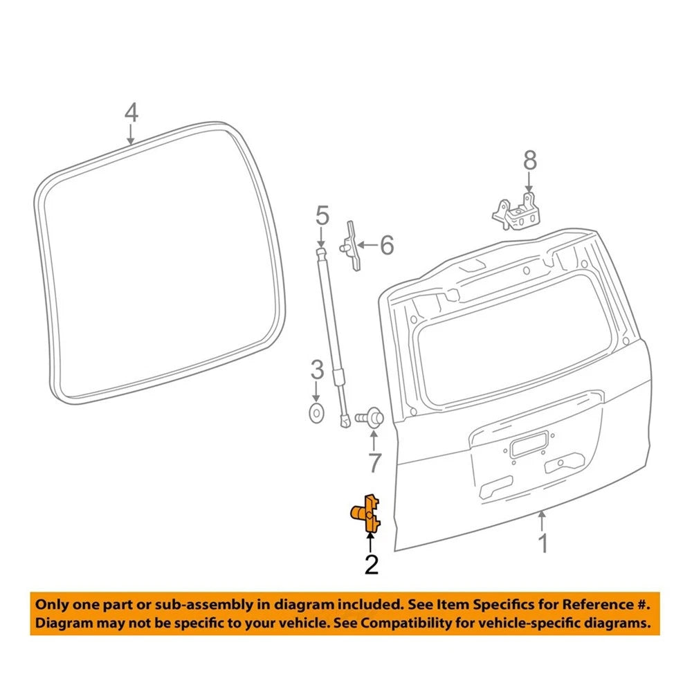 For 2015-2020 TAHOE YUKON LOWER TAILGATE RUBBER BUMPER REPLACEMENT PART 84655838