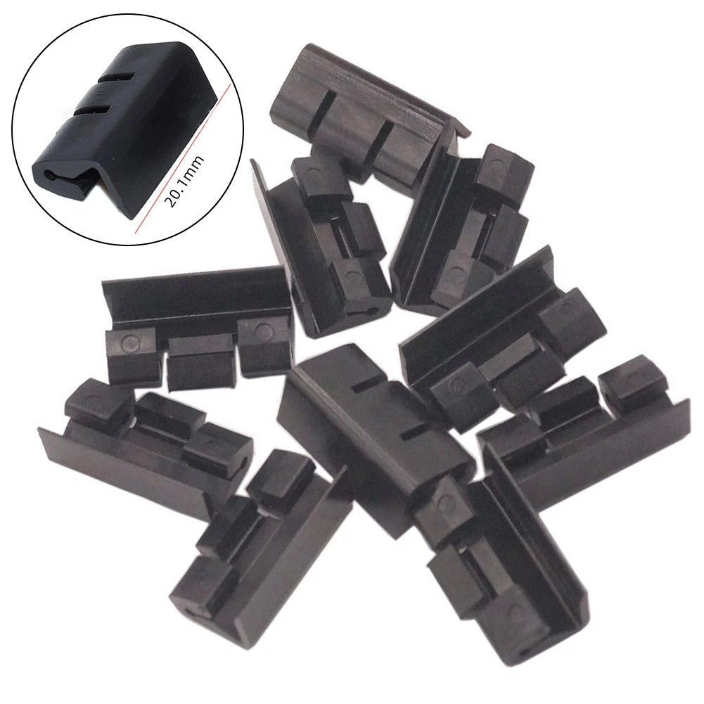 20 Black Clips for BMW Door Rain Strip Seal (2000–2023)