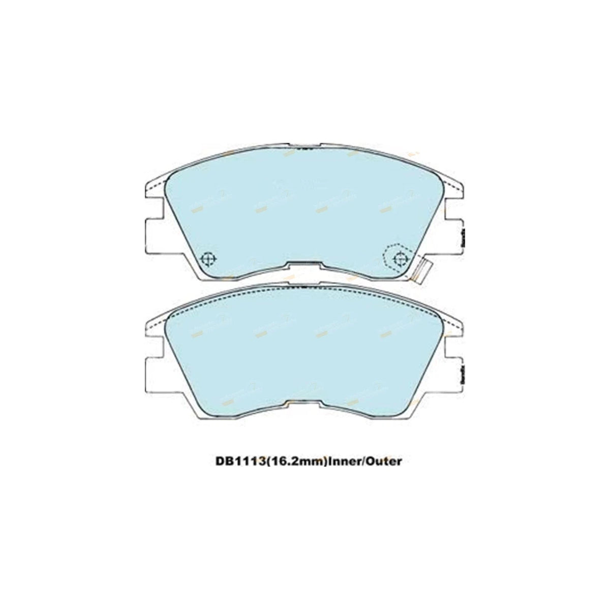 Set of 4 Bendix Front Disc Brake Pads for L300 Express Starwagon (1986–1994)