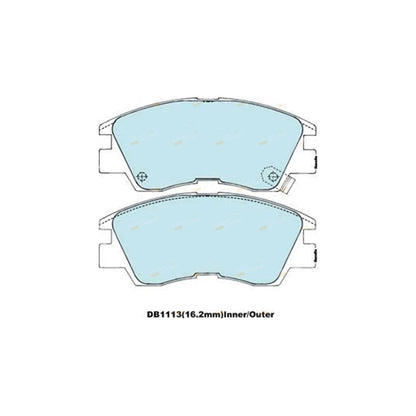 Set of 4 Bendix Front Disc Brake Pads for L300 Express Starwagon (1986–1994)