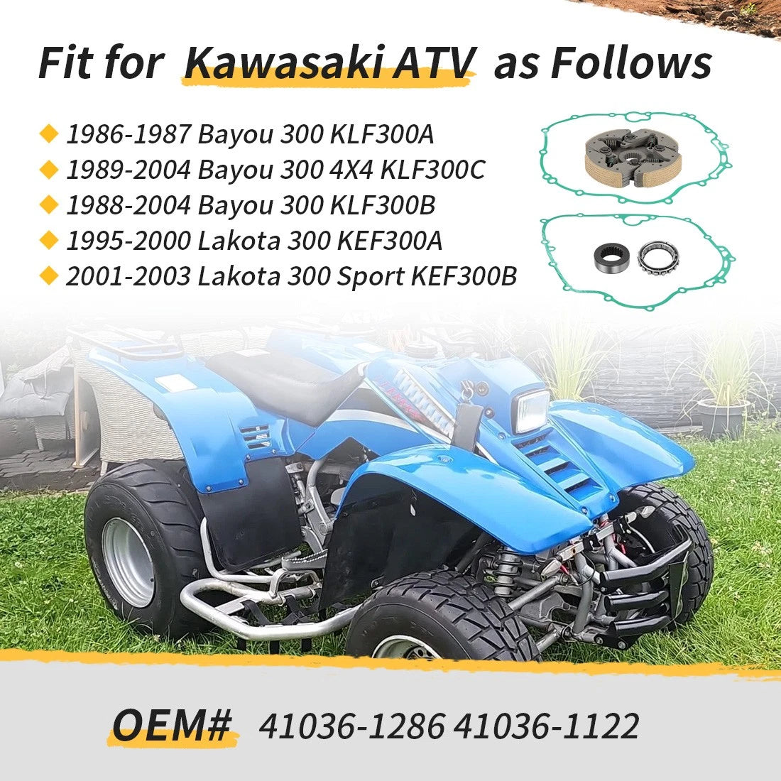 Centrifugal Carrier Bearing Gasket for Kawasaki Bayou 300 (1993–2004)