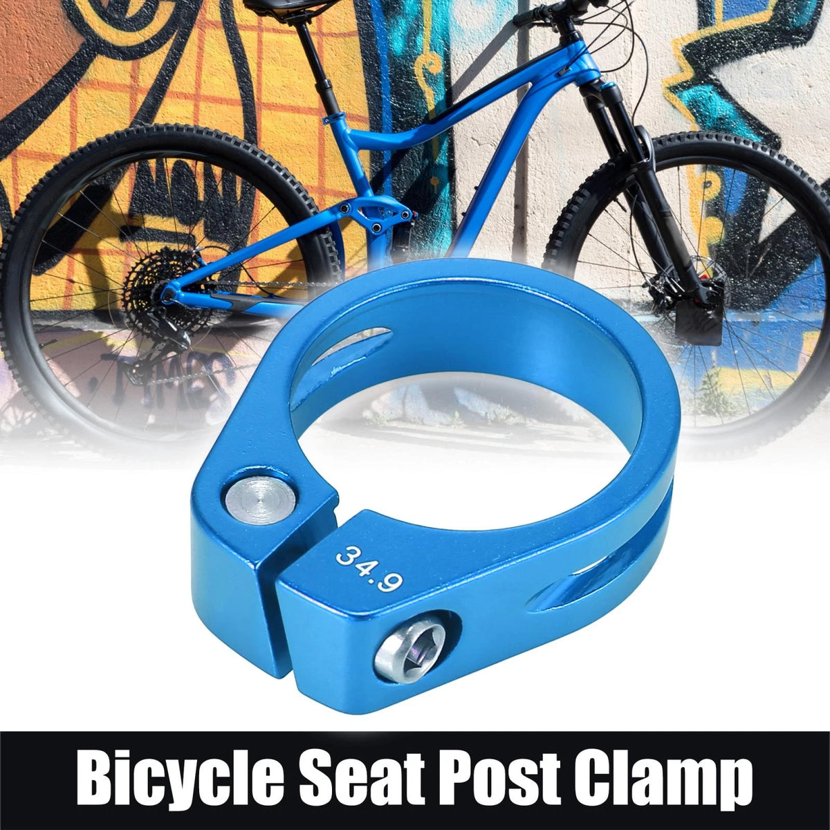 Seat Post Clamp Adapter 34.9mm Aluminum Alloy for Bike Bicycle (2000–2025)