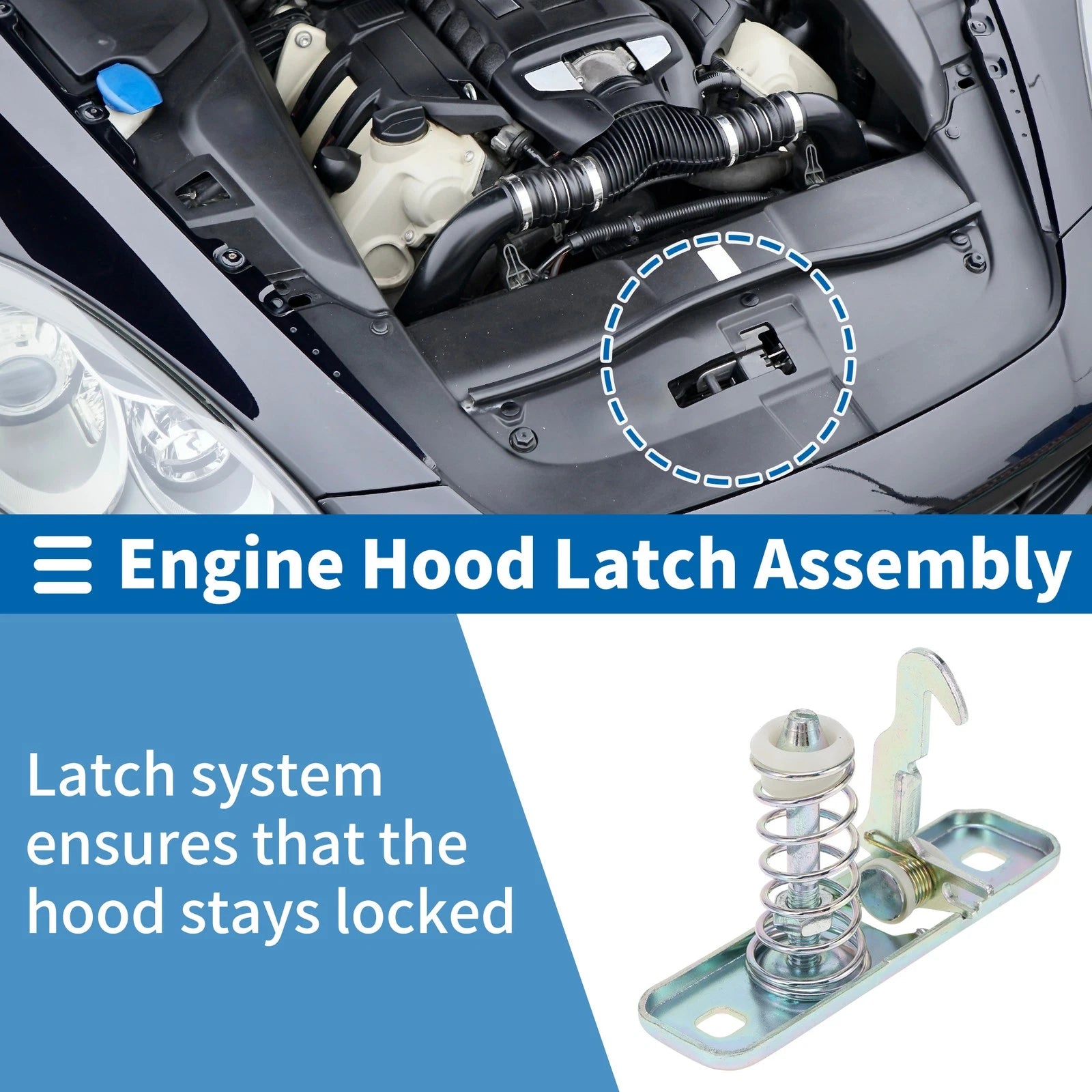 Hood Latch Assembly Replacement for Volkswagen Caddy MK1 1982-1992