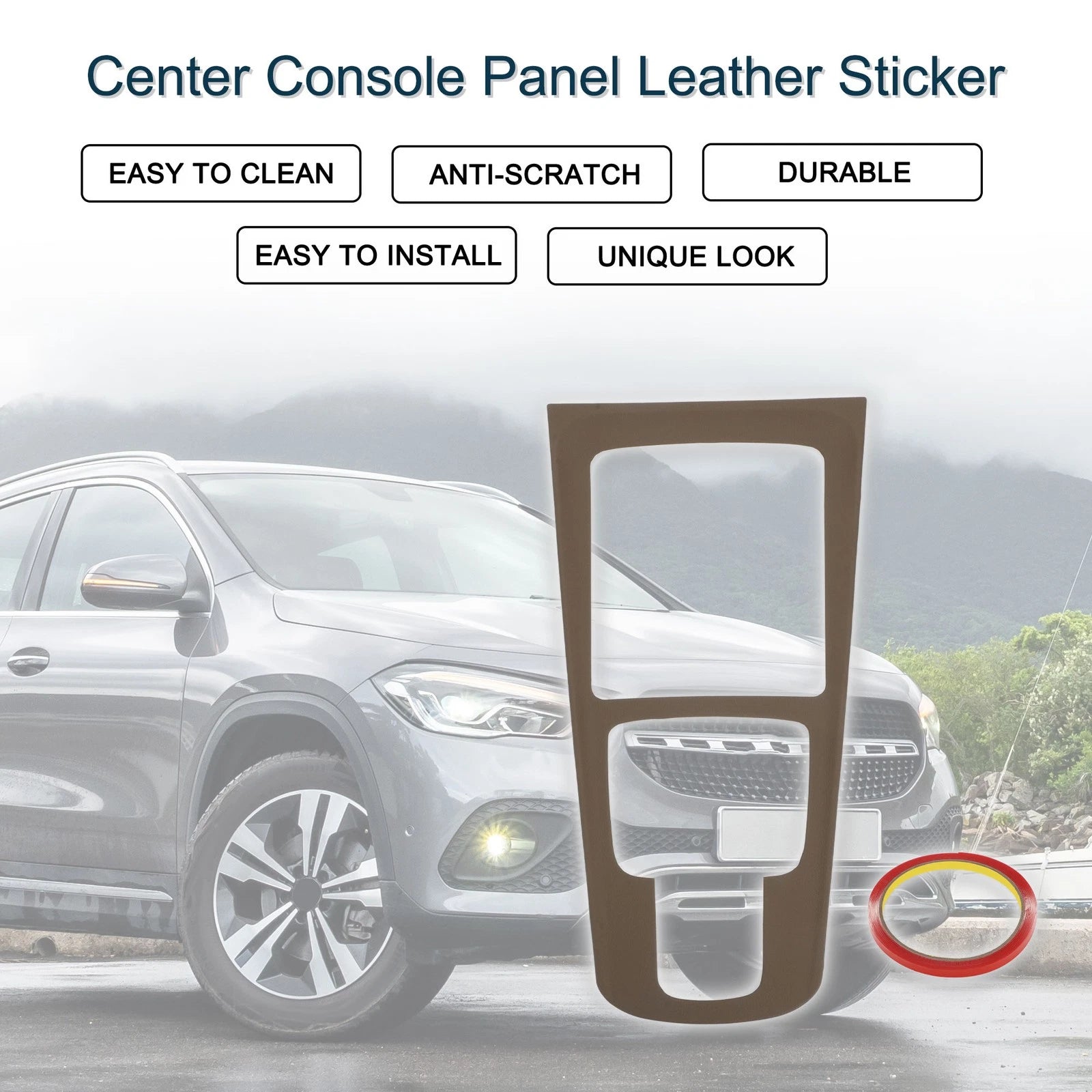 Center Console Panel Sticker for Mercedes-Benz GLA GLB EQA EQB (2020–2024)