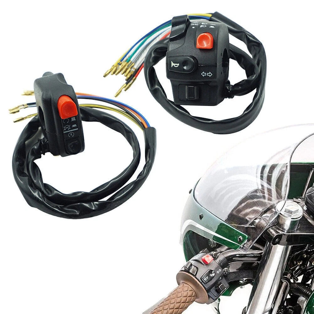 7/8" Horn Button Turn Signal Electric Fog Lamp Handlebar Controller Switch