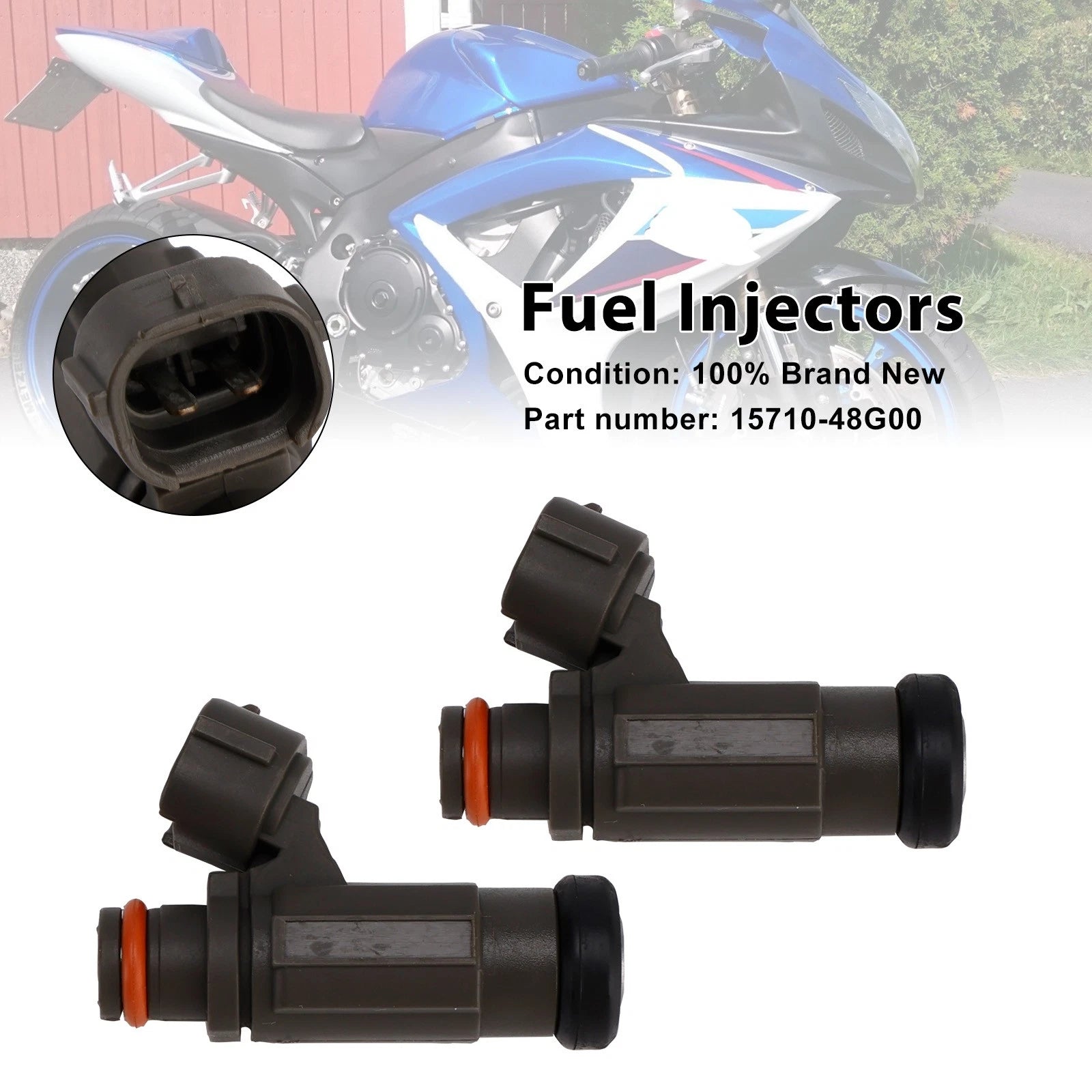 2X Fuel Injectors 15710-48G00 for Suzuki Boulevard M109R C109R M90 GSX-R600