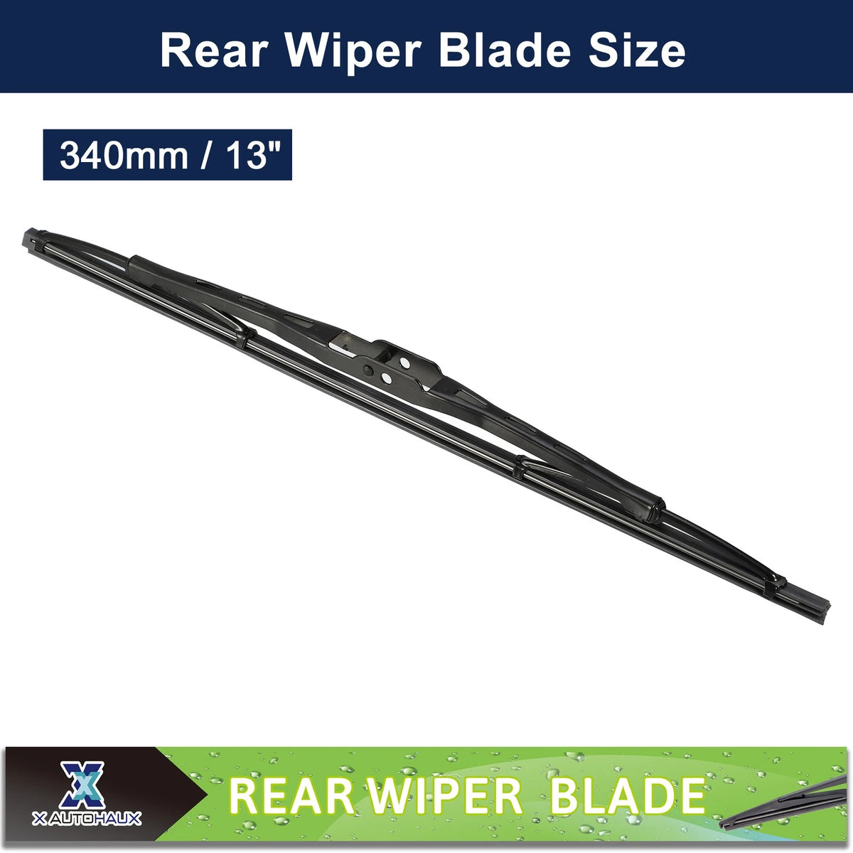 Rear Windshield Wiper Blade 13 Inch Replacement for Audi A3 (2003–2013)