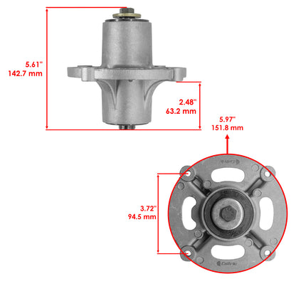 Deck Spindles and Pulley Replacement Set for Simplicity ZT ZT2552 (2005–2010)