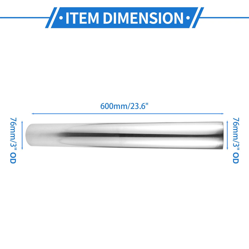 3" OD Straight Intercooler Pipe for Universal Applications (76mm)