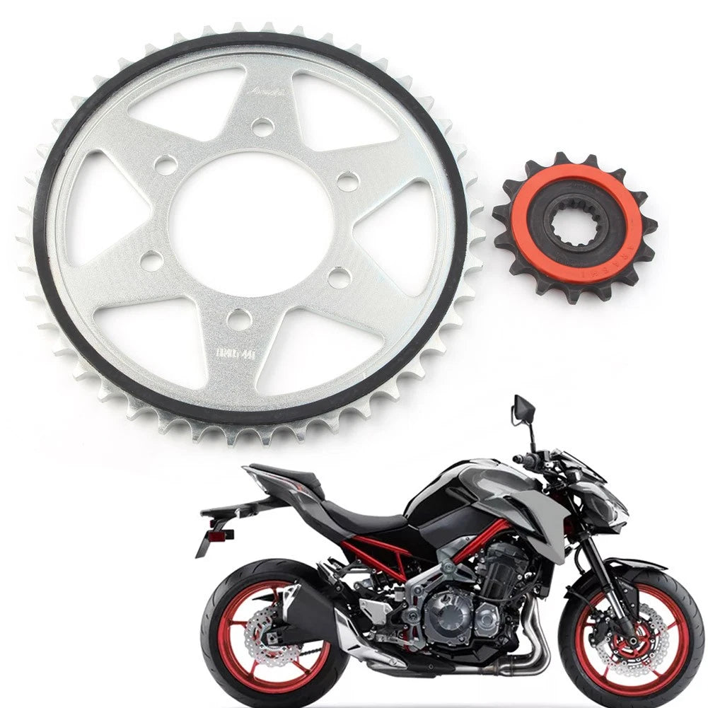 15T Front & Rear Sprocket 44T for Kawasaki Z900 (2017–2018)