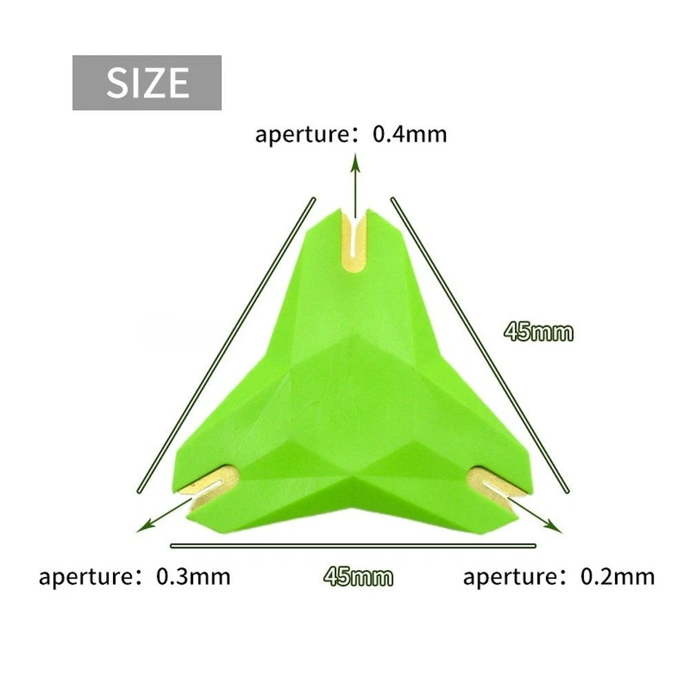 Lightweight Line Stripping Tool for Coated Braid (6x5x1cm) Green Plastic
