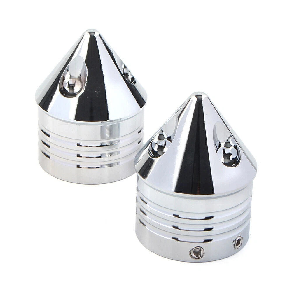 Front Axle Cap Nut Cover for Harley Electra Glide Sportster Dyna (2000–2023) Chrome