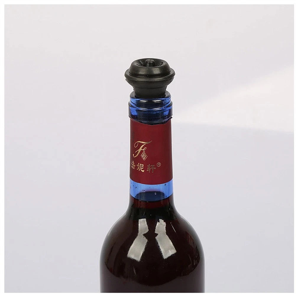 Set of 4 Reusable Silicone Vacuum Bottle Stoppers for Wine