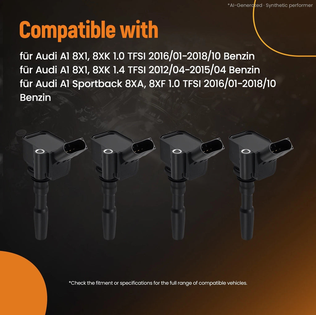 Ignition Coil Pack 4pc for VW Caddy, UP!, Golf Sportsvan (2014–2020)