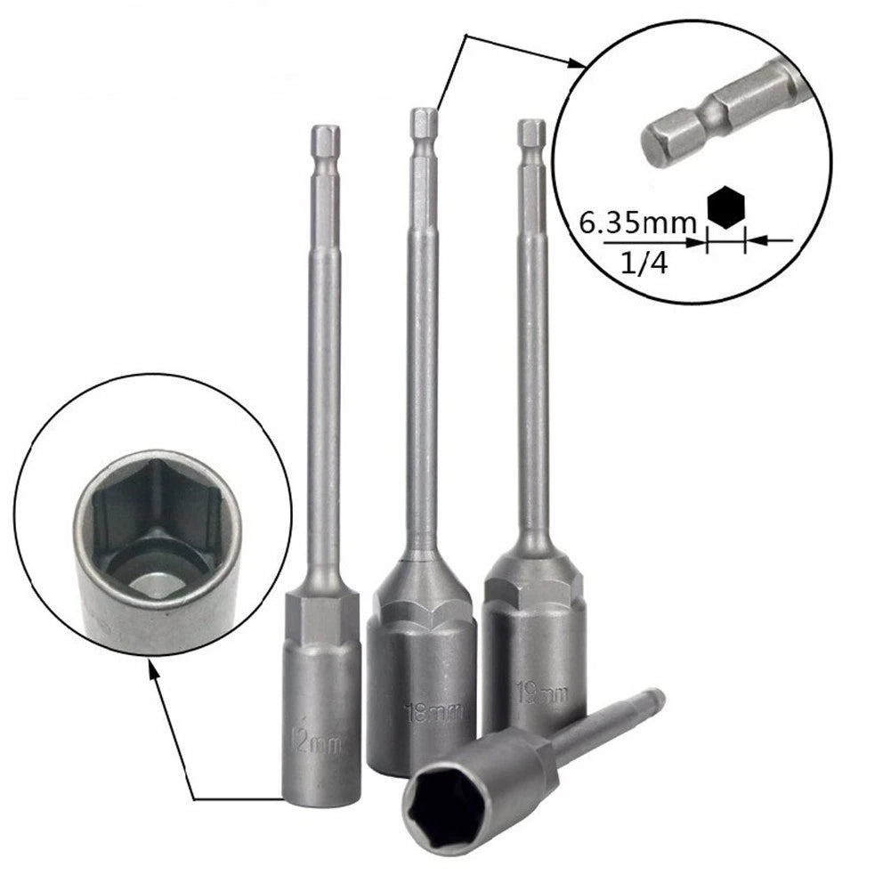 Socket Wrench Adapter for Driver Drill Bit (150mm, Chrome Vanadium Steel)