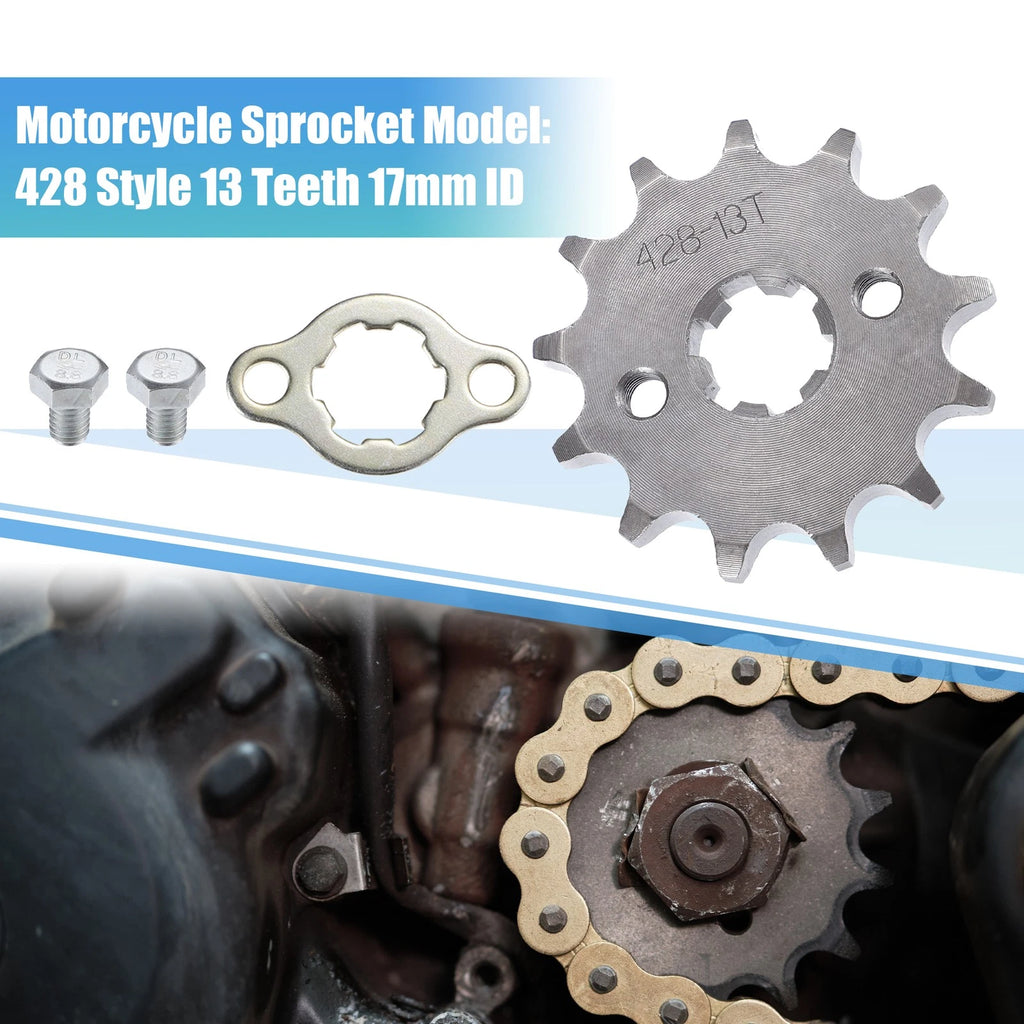 Front Engine Sprocket Set 13T 428 Style for Dirt Pit Bike ATV (17mm)