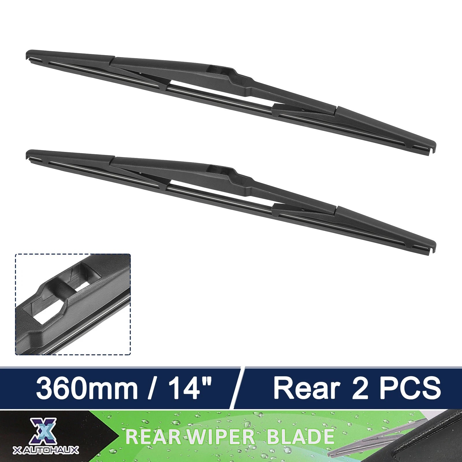 2Pcs Rear Windshield Wiper Blade Replacement for Hyundai Santa Fe (2006–2012)