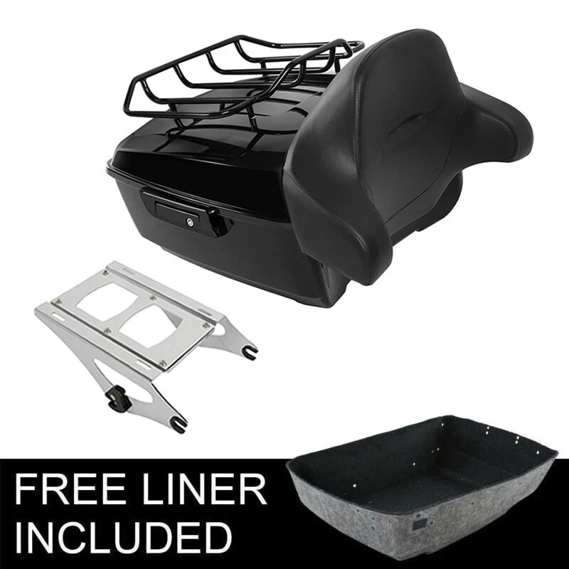 Black King Trunk Pad for Harley Road Street Glide (2014–2026)