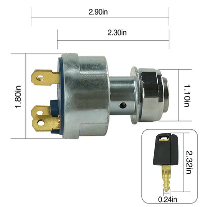 Ignition Starter Switch w/ 2 Keys 9G7641 9G-7641 For Caterpillar Excavator D250E