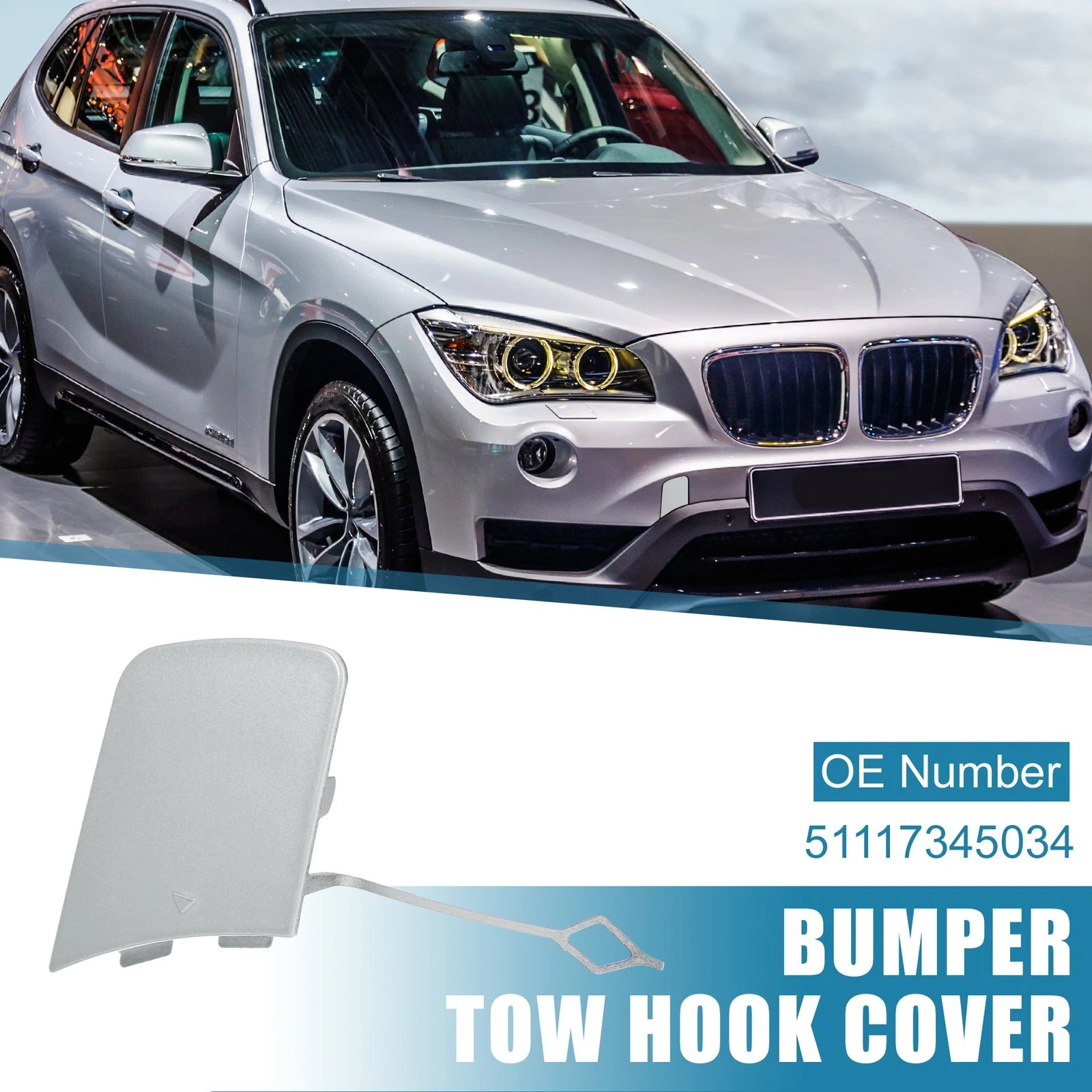 Front Bumper Tow Hook Cover Replacement for BMW X1 E84 (2012–2015)