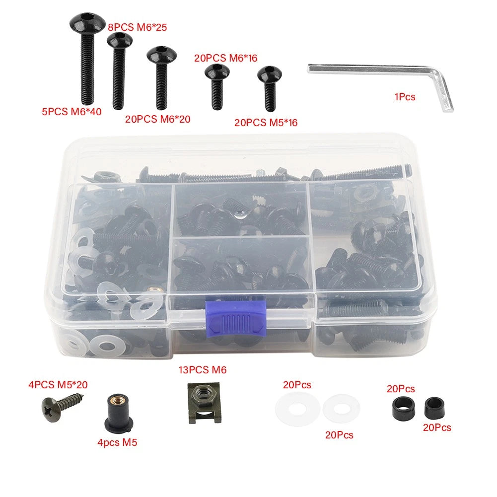 Fairing Bolt Kit for Kawasaki KLR250 (1984–2005) KLR650 (2005–2018)