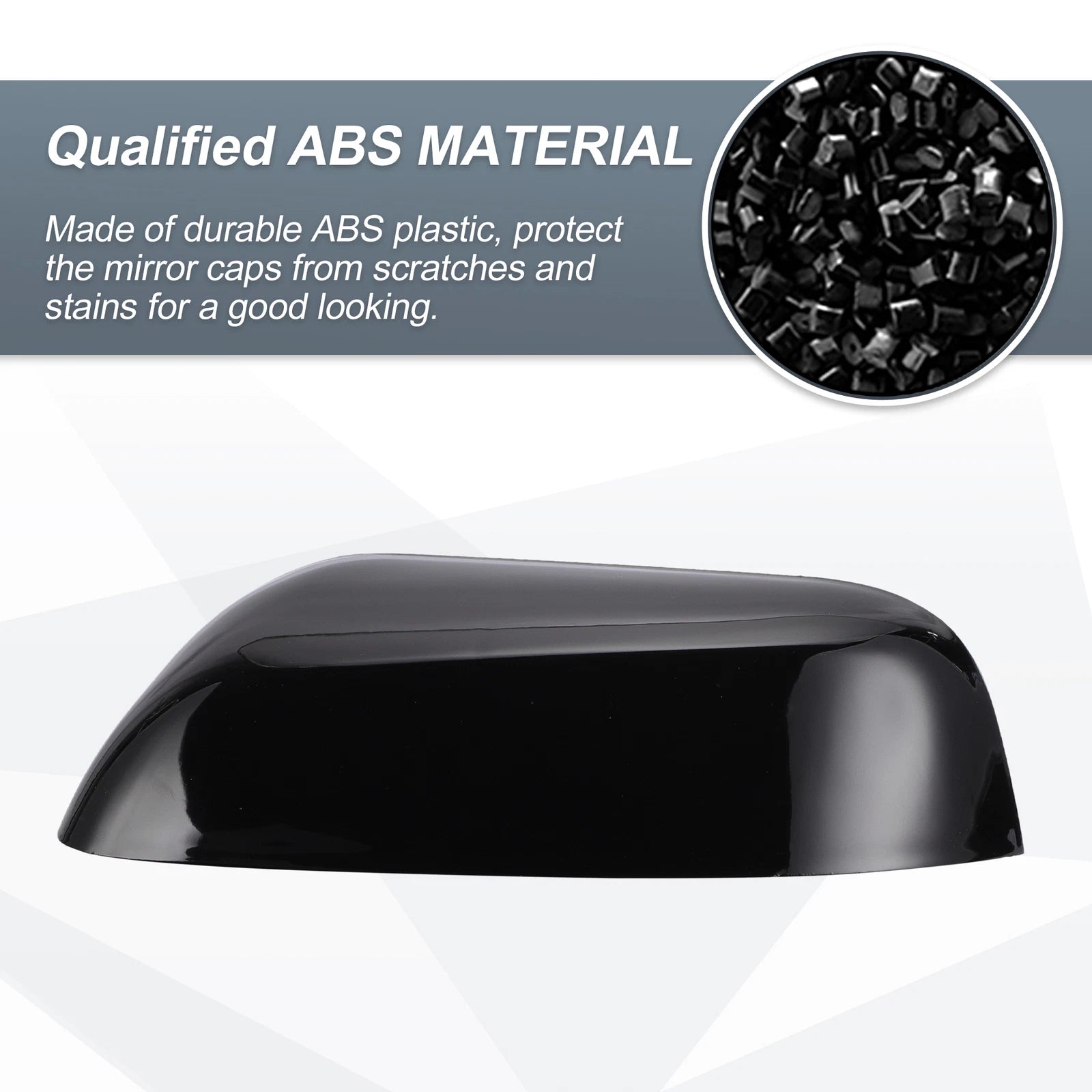 Left Side Rearview Mirror Cover Cap Gloss Black for Ford Explorer (2016–2019)