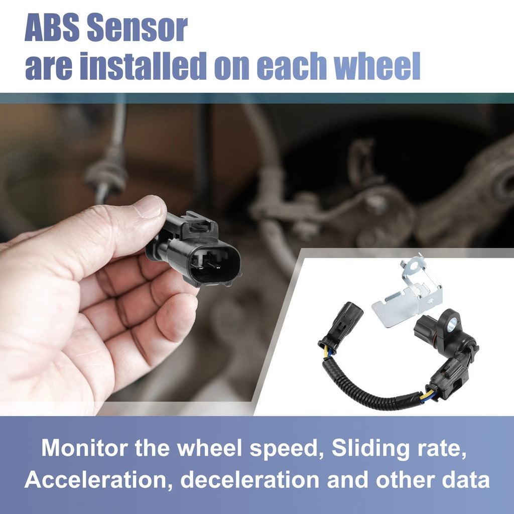 Front Left Right ABS Wheel Speed Sensor Replacement for Dodge Ram 1500 (1998–2005)