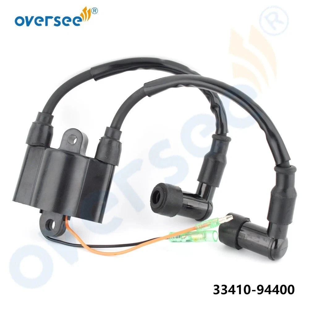 Ignition Coil for Suzuki 2/4T 9.9 15 40HP Outboard (33410-94400, 33410-92L10, 33410-92L11)