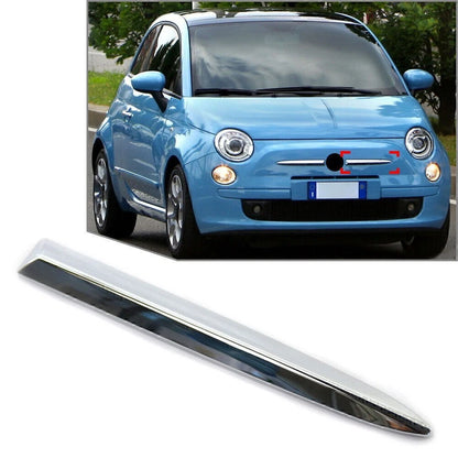 Front Left Side Bumper Upper Moulding Trim for Fiat 500 (2007–2015) ABS Chrome