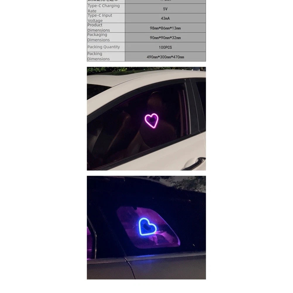 Solar LED Ambient Light for Car Window with Sensor Activation