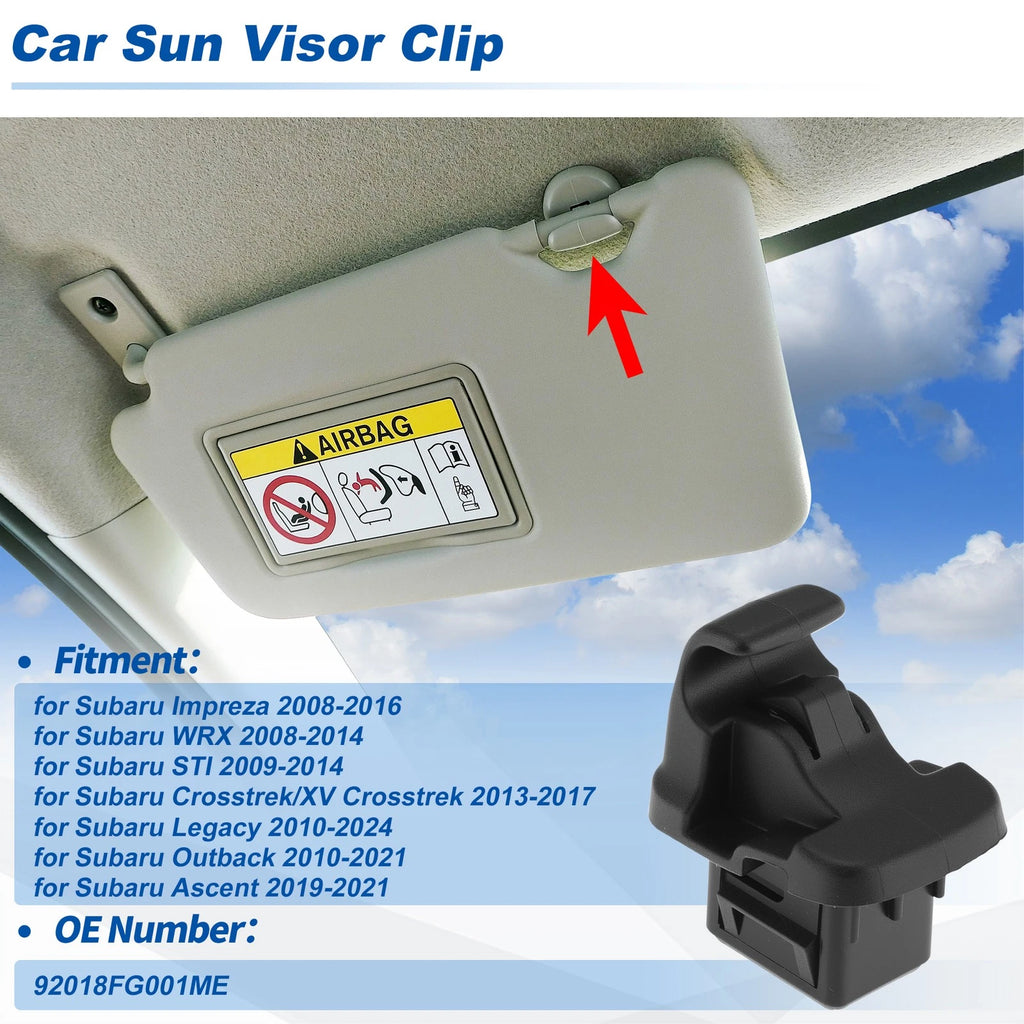 Sun Visor Clip Replacement for Subaru Impreza and WRX (2008–2016)
