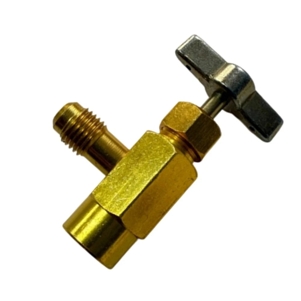 Brass R1234yf Cylinder Opener for R1234yf (1/4 SAE Fitting)