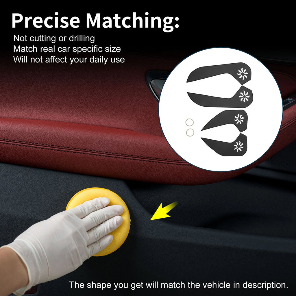 Car Door Anti Kick Pad Protector for Subaru Forester 2013–2016 Black 1 Set