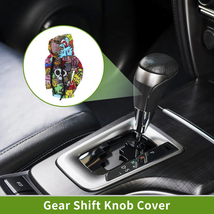 Gear Shift Knob Cover for Universal Vehicles (Skeleton Hoodie Style)